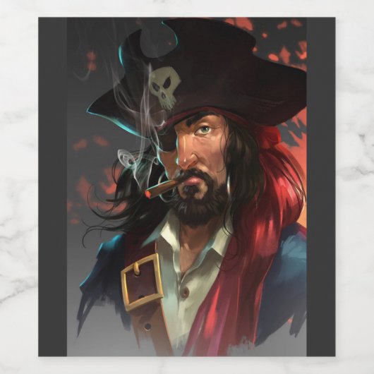Pirate Weinetikett (Einzelnes Label)