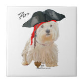 Pirate Westie Fliese (Vorderseite)