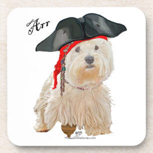 Pirate Westie Getränkeuntersetzer