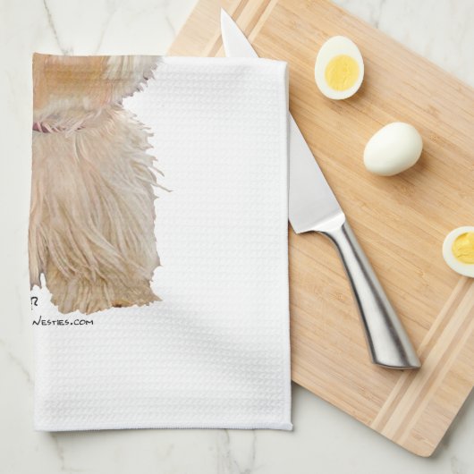 Pirate Westie Küchentuch (Viertel Falte)