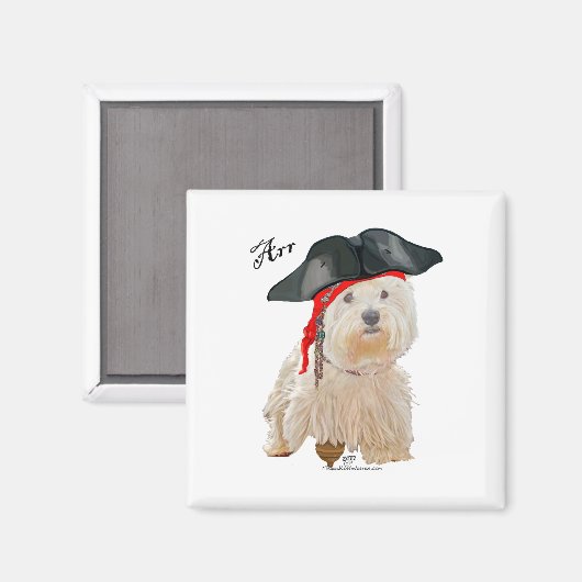 Pirate Westie Magnet (Vorderseite/Rückseite)