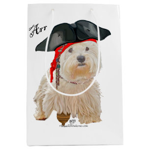 Pirate Westie Mittlere Geschenktüte