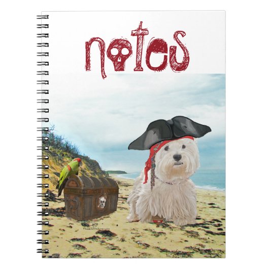 Pirate Westie Notizblock (Vorderseite)