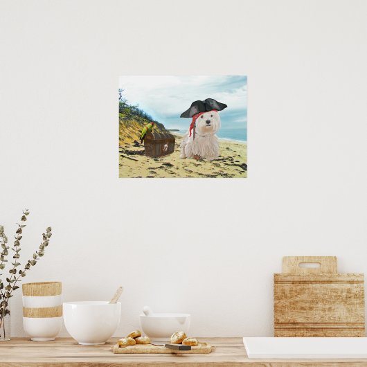 Pirate Westie Poster (Küche)