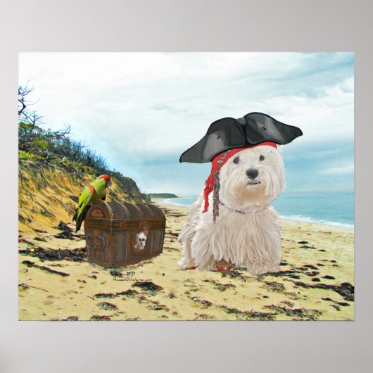 Pirate Westie Poster (Vorne)
