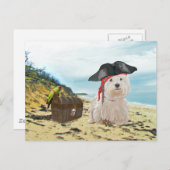 Pirate Westie Postkarte (Vorne/Hinten)