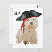 Pirate Westie Postkarte (Vorne/Hinten)