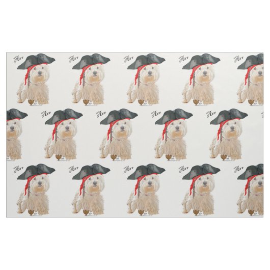 Pirate Westie Stoff (Fat Quarter (45,7 x 55,9 cm))