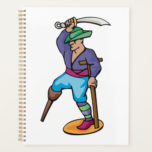 Pirate with Peg Leg and Sword Planer (Vorderseite)