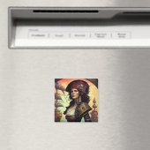 Pirate Woman Fantasy Art Magnet (In Situ (Geschirrspüler))