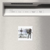 Pirate Woman mit Rough Waters Designs Magnet (In Situ (Geschirrspüler))