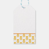 Pirate Yellow Crossbones Farbenfrohe Kinder Spaß Geschenkanhänger (Rückseite)