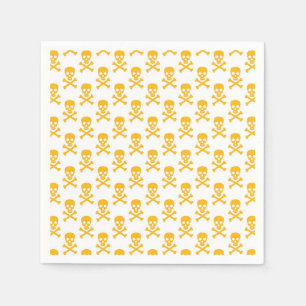 Pirate Yellow Crossbones Farbenfrohe Kinder Spaß Serviette