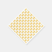 Pirate Yellow Crossbones Farbenfrohe Kinder Spaß Serviette (Ecke)