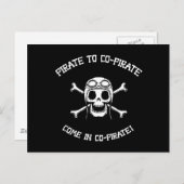 Pirate zum Co-Pirate Postkarte (Vorne/Hinten)