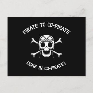 Pirate zum Co-Pirate Postkarte