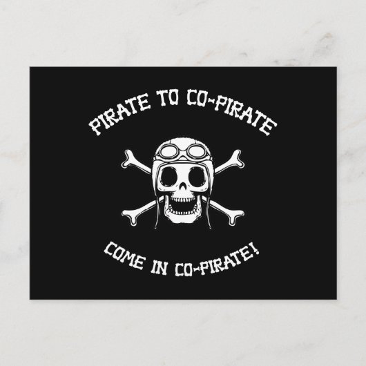 Pirate zum Co-Pirate Postkarte (Vorderseite)