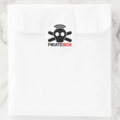 PirateBox Logo Runder Aufkleber (Tasche)