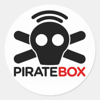 PirateBox Logo Runder Aufkleber