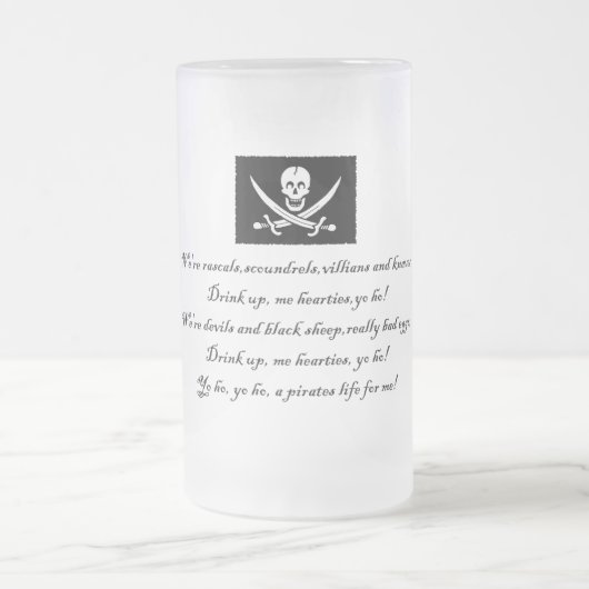 PirateLife, GlassSteinMug Mattglas Bierglas (Mittel)