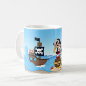 Piraten-Abenteuer-Klinge-Schatz-Tasse Kaffeetasse (Vorderseite Links)