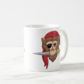 Piraten-Affe-Tasse Kaffeetasse (VorderseiteRechts)