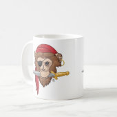Piraten-Affe-Tasse Kaffeetasse (Vorderseite Links)