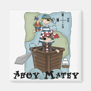 Piraten ahoi Tshirs und Geschenke Magnet