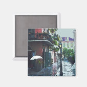 Piraten-Alley im Regen Magnet (Vorderseite/Rückseite)