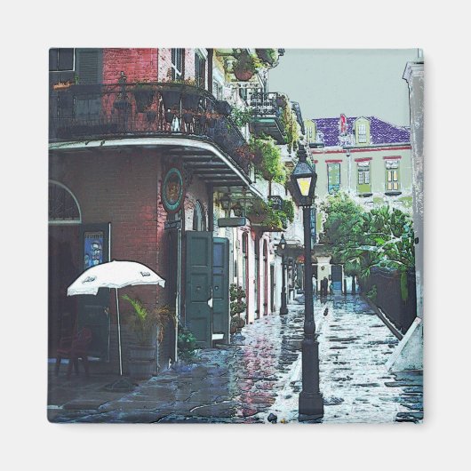 Piraten-Alley im Regen Magnet (Vorne)