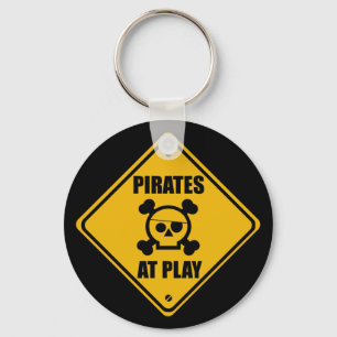 Piraten am Spiel-Zeichen - Schlüsselanhänger