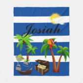 Piraten auf Strandtuch Fleecedecke (Vorderseite)