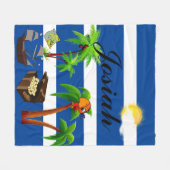 Piraten auf Strandtuch Fleecedecke (Vorderseite (Horizontal))