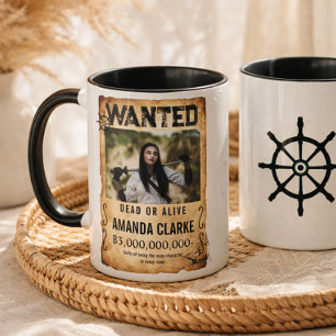 Piraten-Beute-Gesuchtes-Plakat – Benutzerdefiniert Tasse