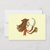 Piraten-Cartoon. RSVP Karte (Rückseite)