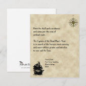 Piraten Cove Halloween-Party Einladung (Vorne/Hinten)