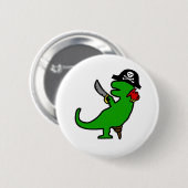 Piraten-Dinosaurier Button (Vorne & Hinten)