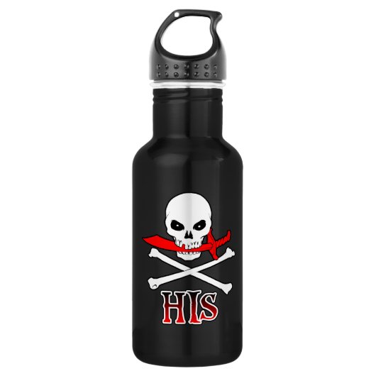 Piraten Edelstahlflasche (Vorderseite)