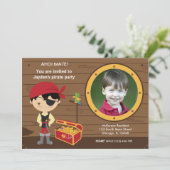 Piraten Einladung (Stehend Vorderseite)