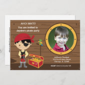 Piraten Einladung (Vorne/Hinten)