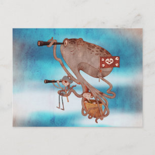 Piraten. Fantasie und Fantasie, niedlich und schön Postkarte