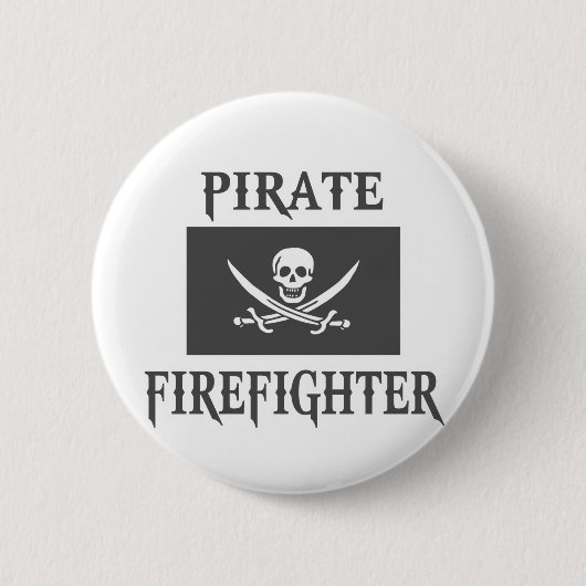 Piraten-Feuerwehrmann Button (Vorderseite)