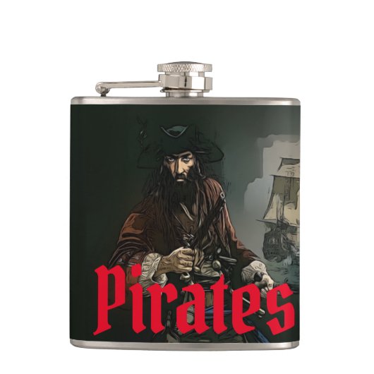Piraten-Flachmann Flachmann (Vorderseite)