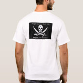 Piraten-Flagge PMYC u. bereiten vor sich verschalt T-Shirt (Rückseite)