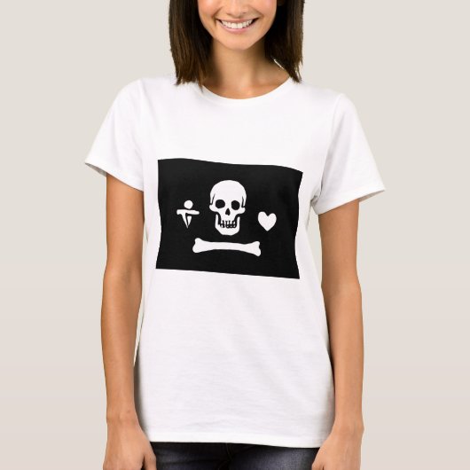 Piraten-Flagge von Stede Mütze T-Shirt (Vorderseite)