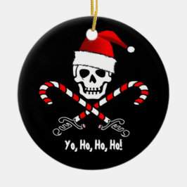 Piraten-Flagge Yo Ho Ho Sankt Weihnachtsverzierung Keramikornament