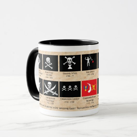 Piraten-Flaggen-Kaffee-Tasse Tasse (Vorderseite Links)