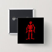 Piraten-Flaggen-Knopf Edward niedriger Button (Vorne & Hinten)