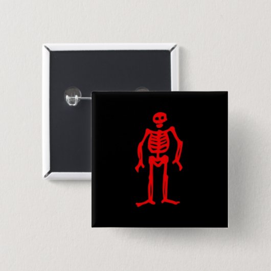 Piraten-Flaggen-Knopf Edward niedriger Button (Vorne & Hinten)