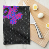 Piraten-Flaggen-kundenspezifisches Lila verblassen Küchentuch (Viertel Falte)